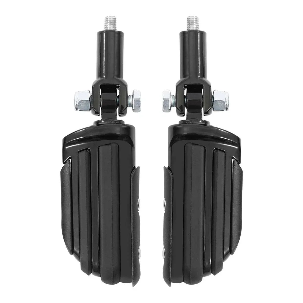Black Rear Passenger Footpegs Support Mount for Harley Softail (2000-2006)