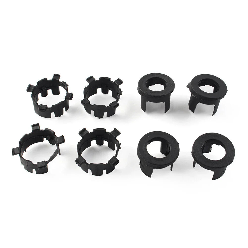 8 Pcs Black ABS Front Bumper Radar Probe Brackets for Jeep Wrangler (2018-2022)