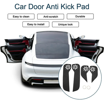 Car Door Anti Kick Pad Sticker Protector for Honda Fit (2021) - 1 Set Black