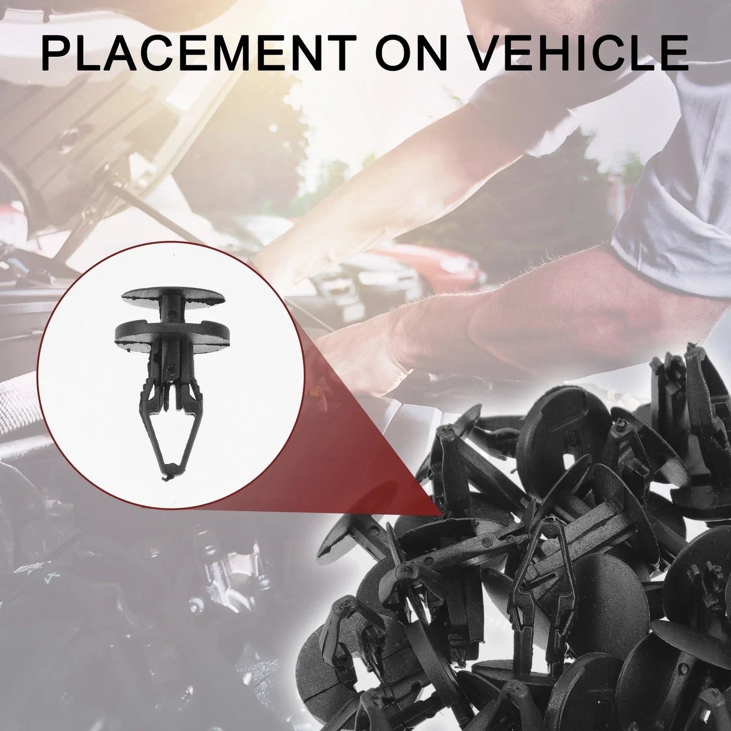 Front Fender Skirt Clips for Chevrolet GMC C K Trucks (2007-2008) 50 Pcs