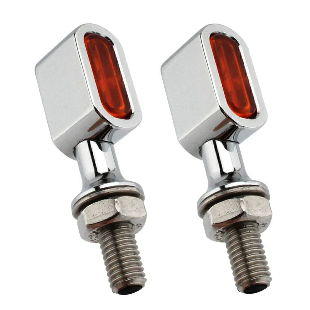 Mini LED Rear Turn Signal Light Orange Lens for Harley