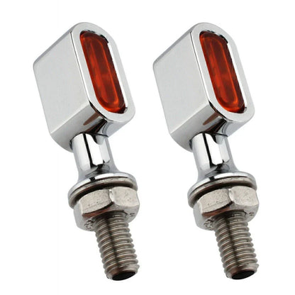 Mini LED Rear Turn Signal Light Orange Lens for Harley