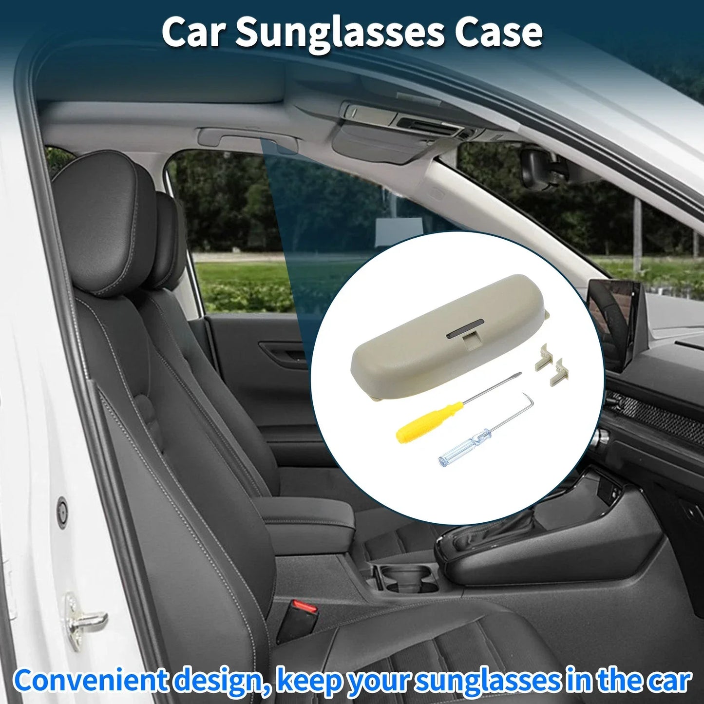 Sunglasses Case for Mercedes-Benz C Class Eyeglasses Holder Storage (2015-2023)