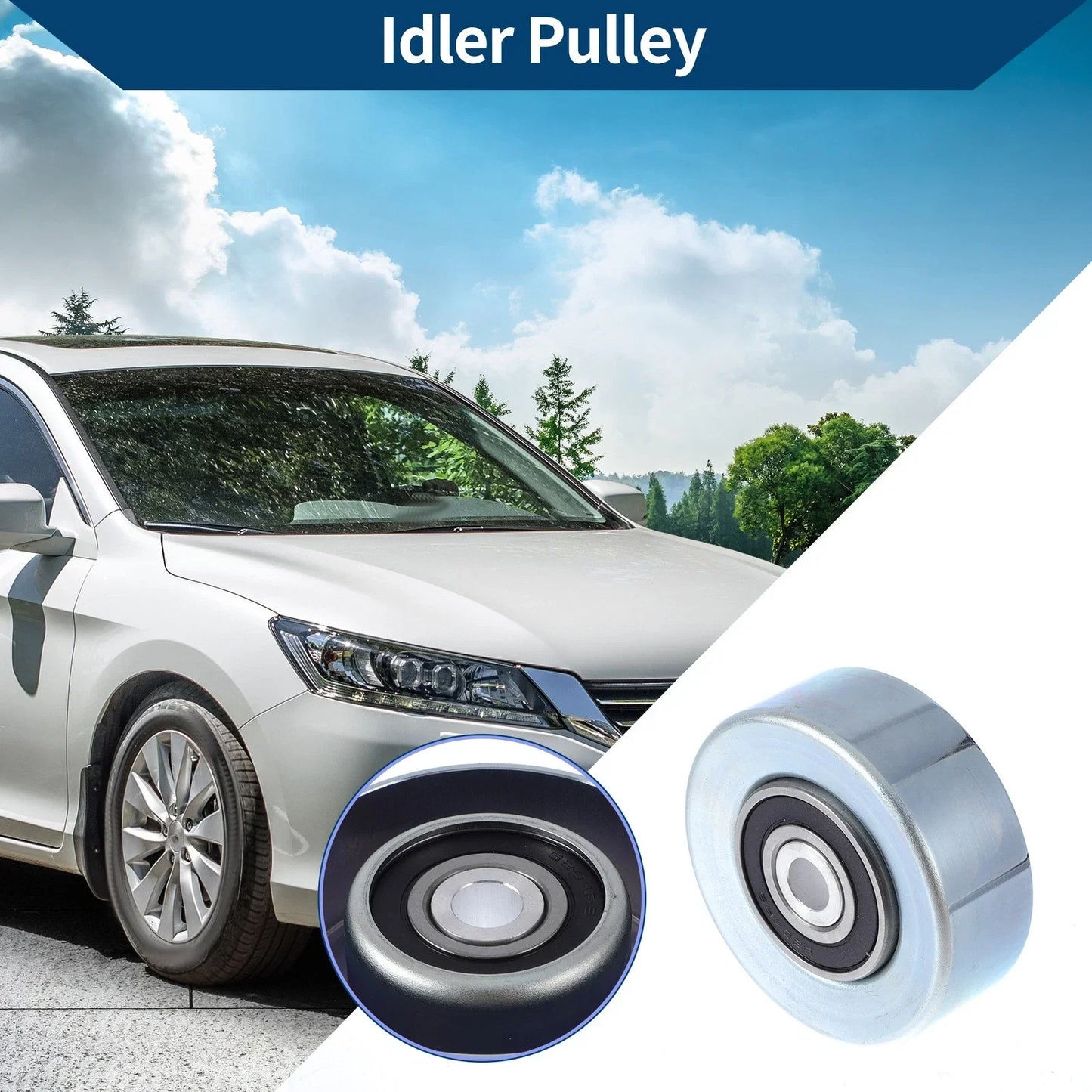 Drive Belt Idler Pulley for Honda Pilot (2006-2011) - 1 x Quality Replacement