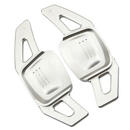 Silver Steering Wheel Paddle Shifter Extensions for VW Tiguan Golf 7 Passat