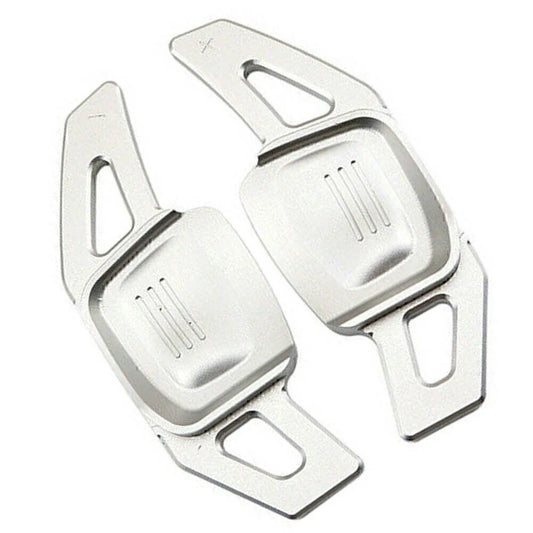 Silver Steering Wheel Paddle Shifter Extensions for VW Tiguan Golf 7 Passat