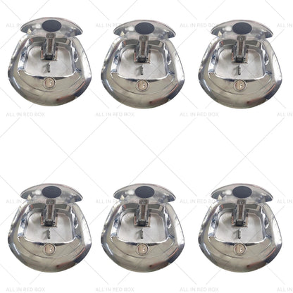 6 x Chrome Power Operated Recessed Whale Tail T-Lock Handle Toolbox