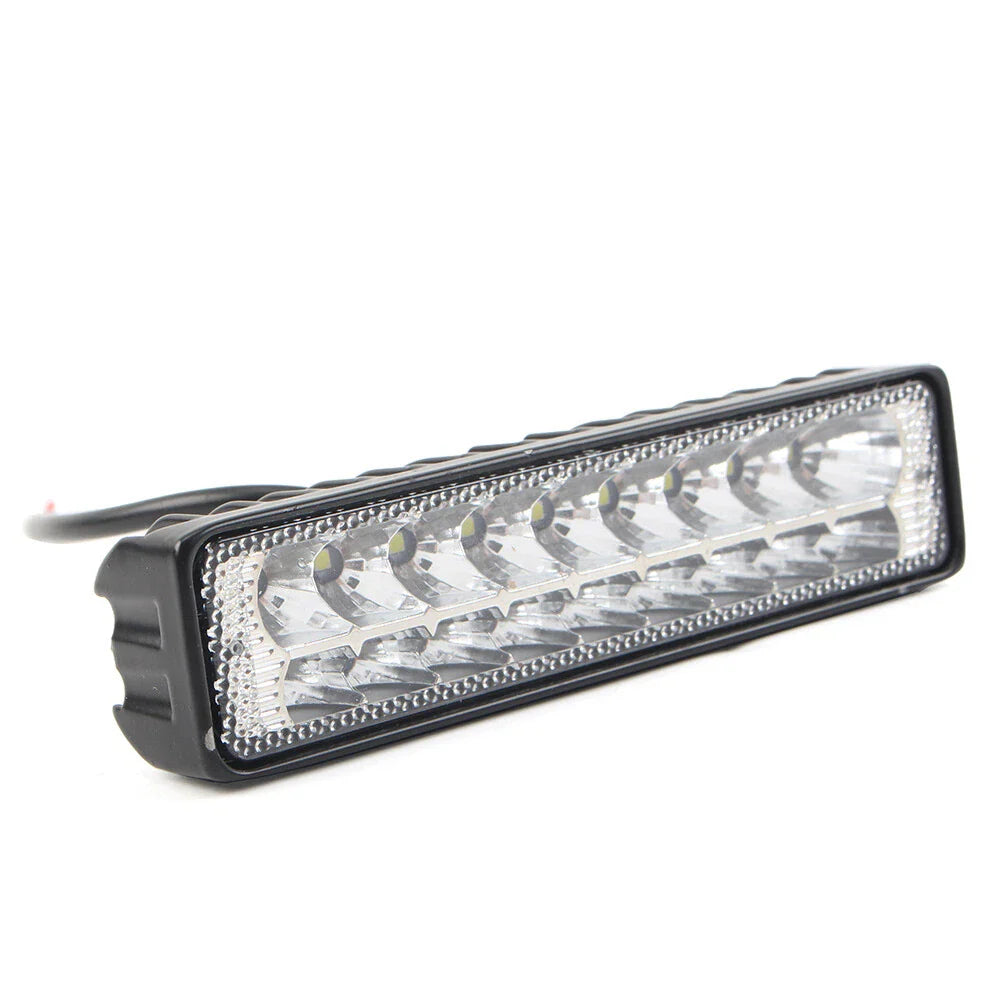 6" LED Work Light Bar Dual Color White Amber for Car