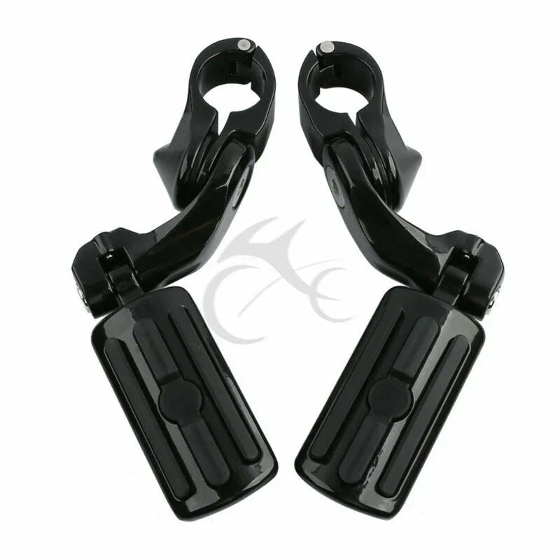 1 1/4" Short Angled Highway Bar Engine Guard Footpegs for Harley