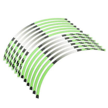 17" Rim Stripes Wheel Tape Decals Green for KAWASAKI NINJA 1000 250 300 (2011-2023)