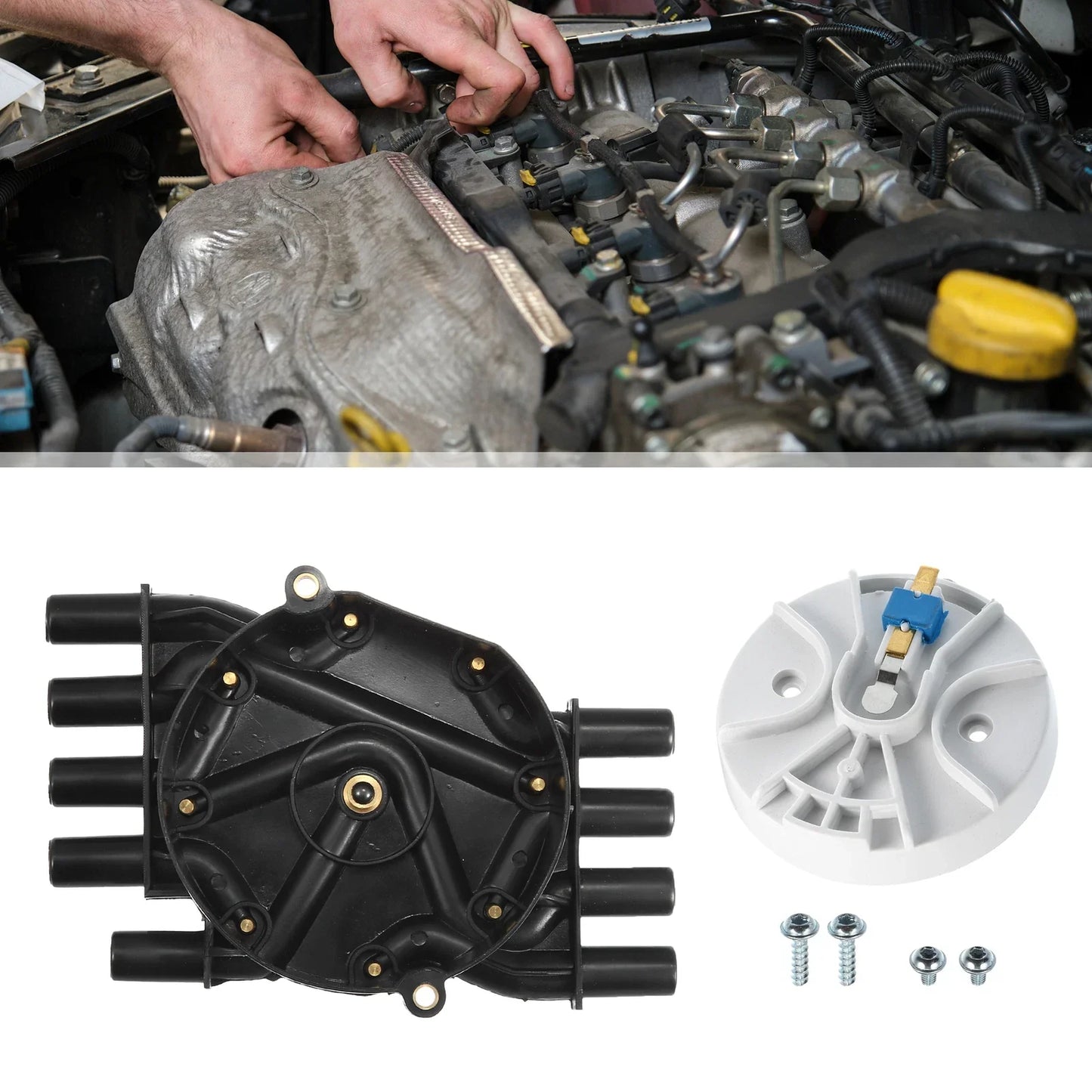 Ignition Distributor Set 2 x Cap & Rotor Kit for Chevrolet