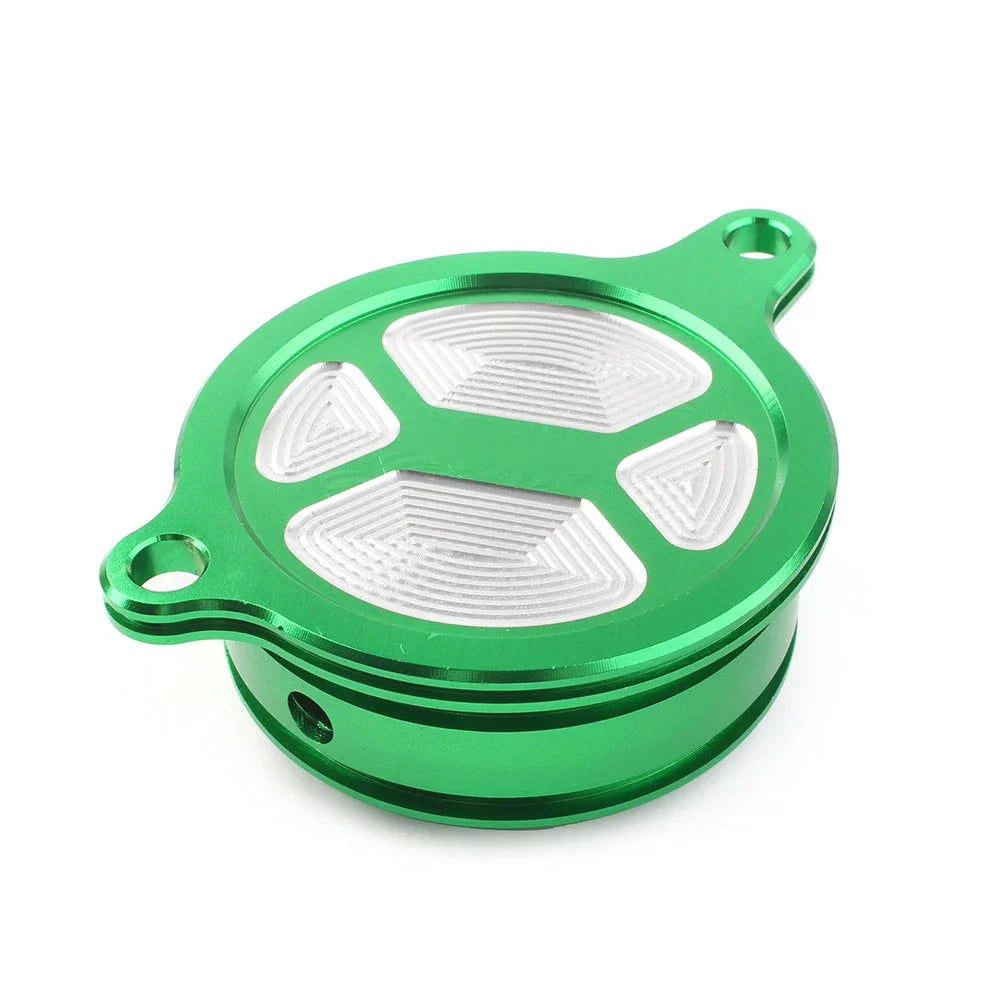 CNC Oil Filter Cover Cap for KX450 450F KLX450R Dirt Bike (2006-2015)