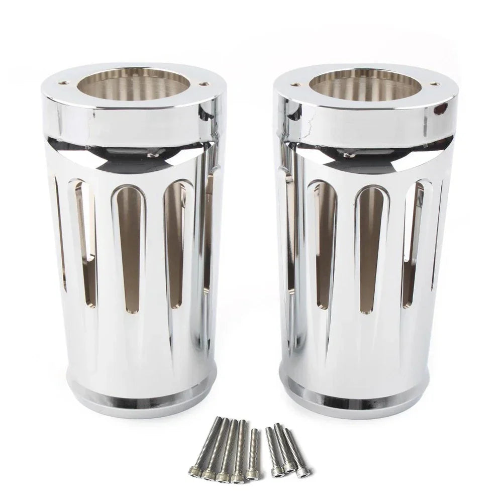 Chrome Fork Boot Slider Cover for Harley Touring Road King Glide (1980-2024)