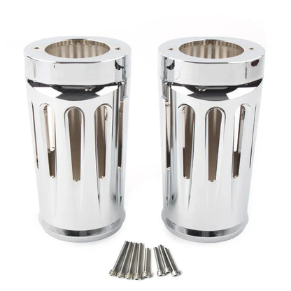 Chrome Fork Boot Slider Cover for Harley Touring Road King Glide (1980-2024)