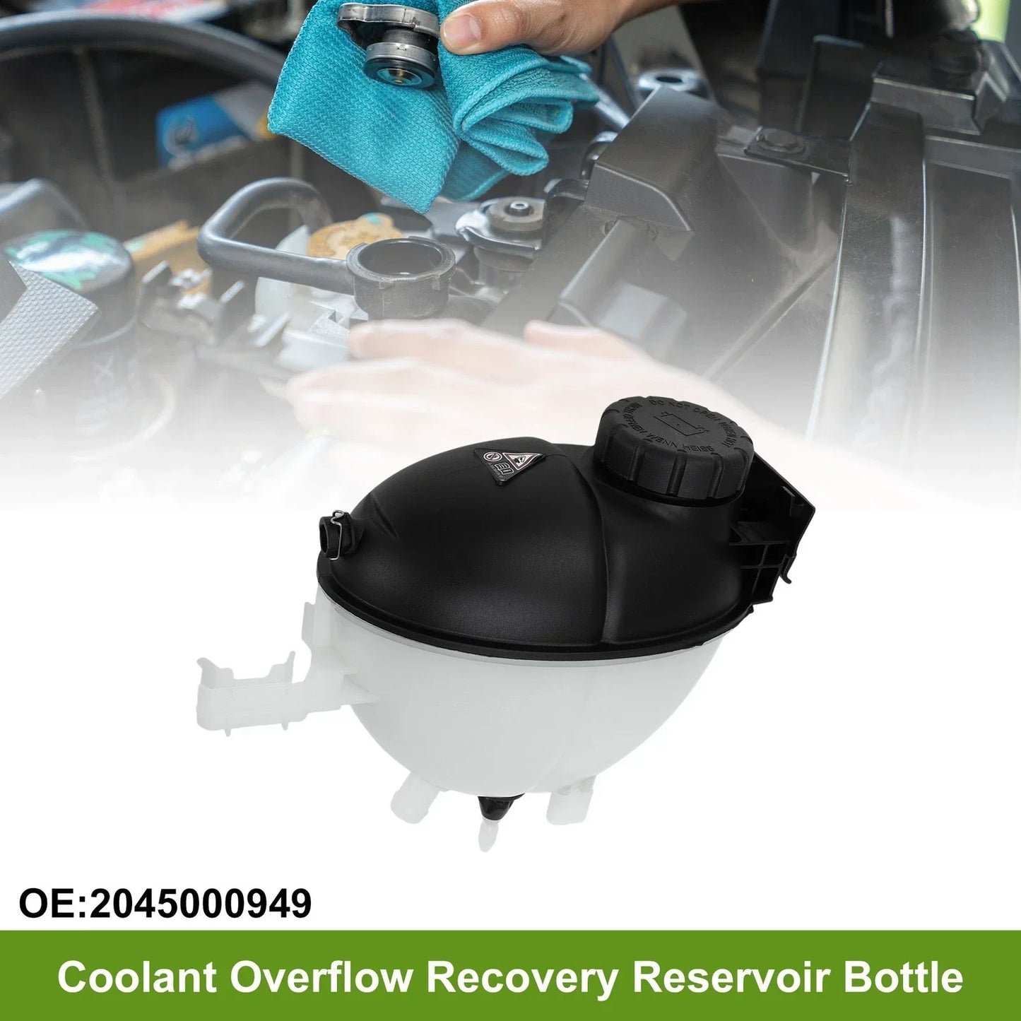 Coolant Expansion Overflow Tank with Cap for Mercedes C63 AMG (2008-2015)