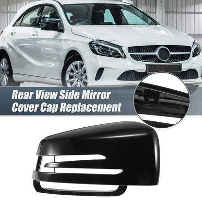 Right Mirror Cover Cap Gloss Black for Mercedes Benz A Class B Class C Class (2013-2023)