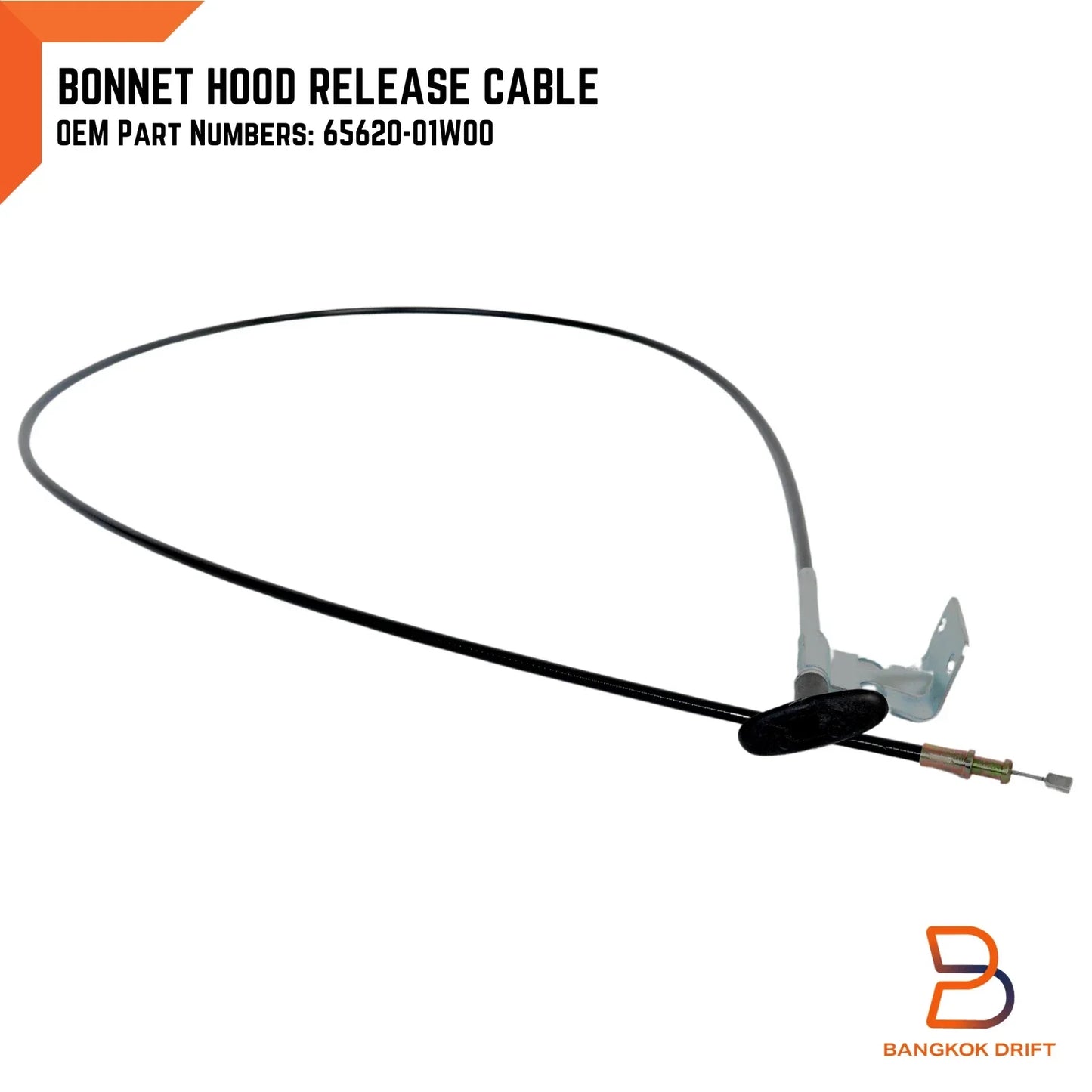 Hood Release Lock Control Cable for Nissan Datsun 720 Pickup (79-91)