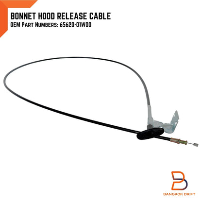 Hood Release Lock Control Cable for Nissan Datsun 720 Pickup (79-91)