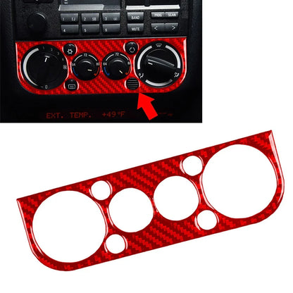 AC Climate Control Panel Cover Trim for BMW 3 Series (1991-1999) Carbon Fiber Red
