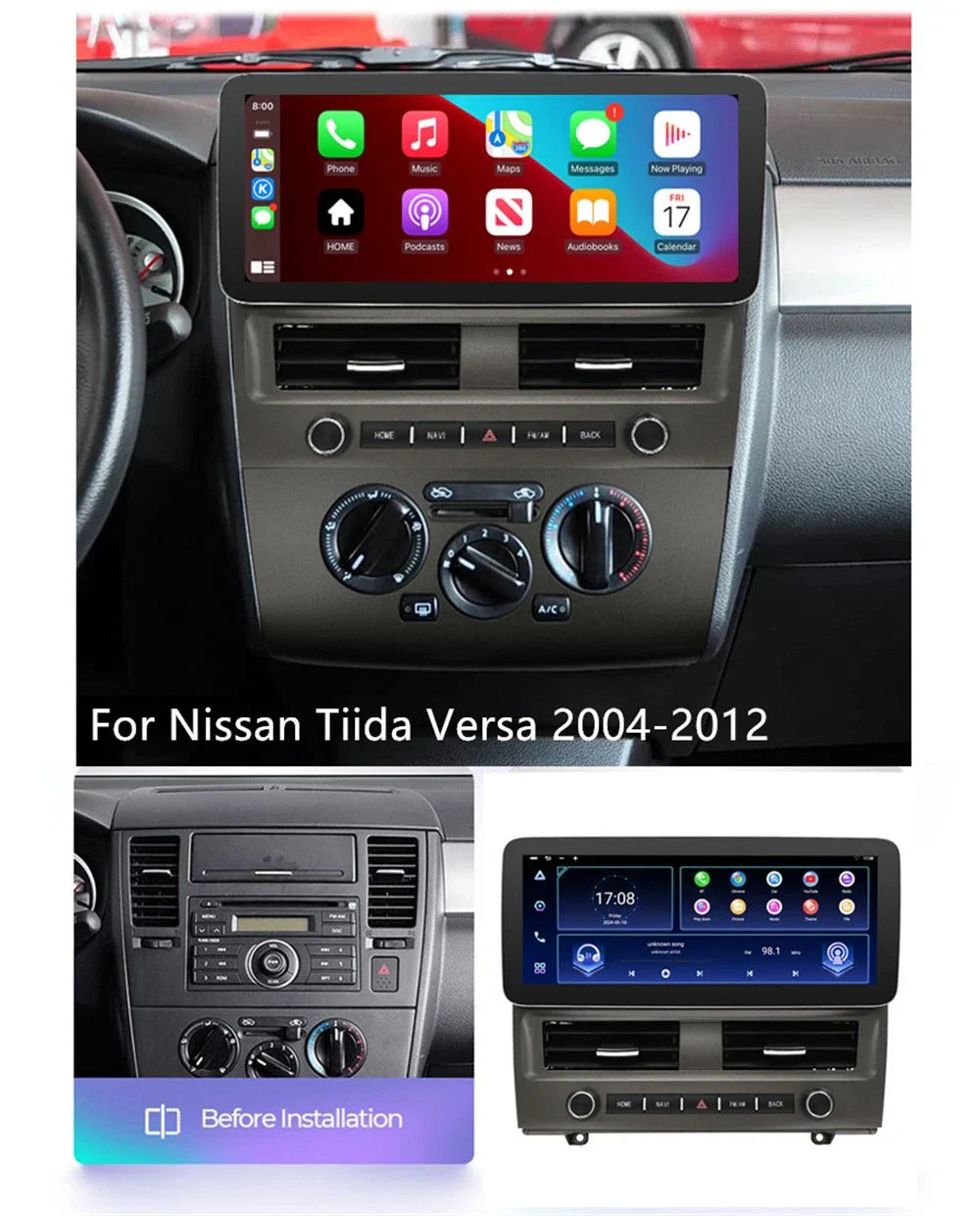 12.3'' Car Stereo GPS Navigation for Nissan Tiida Versa (2004-2012)