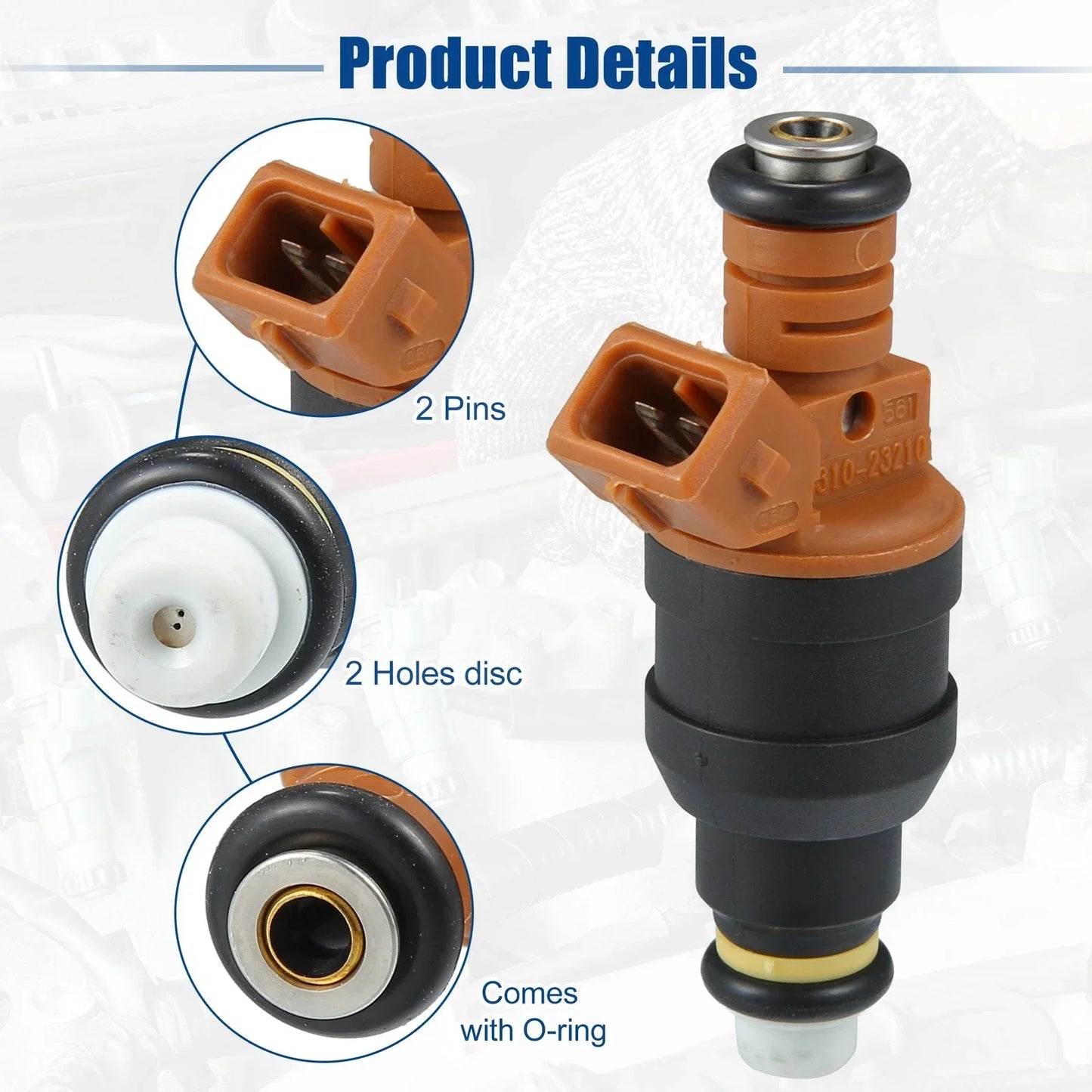 4 x Fuel Injector Nozzles for Hyundai Tiburon 2.0L (1997-2001)