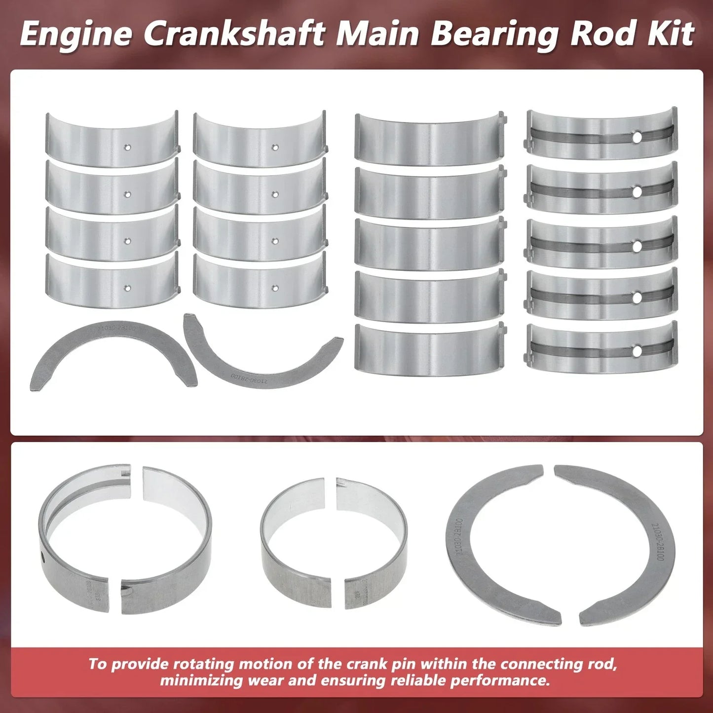 Main Bearing & Connecting Rod Bearing Kit for Hyundai Accent (2000-2005)