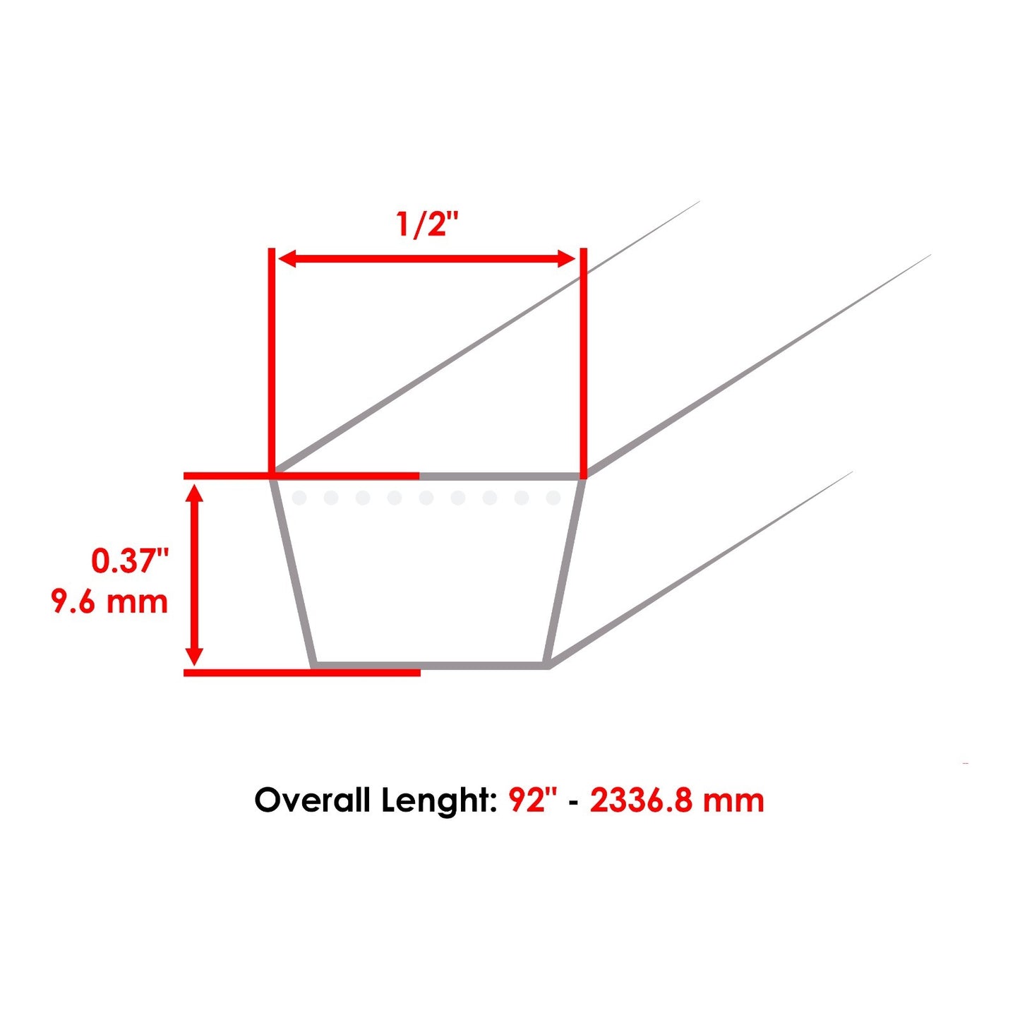 Deck Belt Replacement 48 Inch for Husqvarna 539103013 (1999–2010)