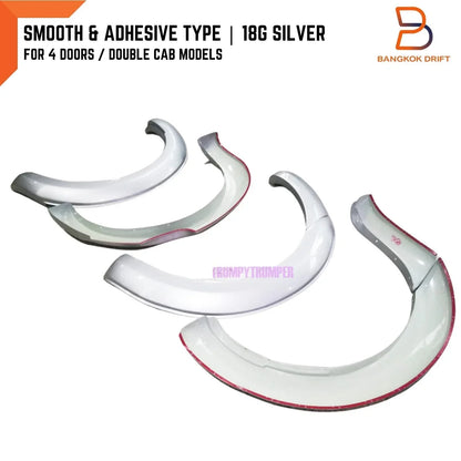 18G Silver Fender Flares for Ford Ranger T6 PX1 XLT XL XLS Wildtrak (12-15)