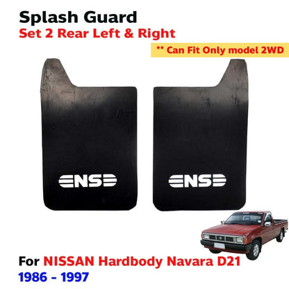 Rear Splash Guard Rubber Mud Flap Pair Fit Nissan Hardbody D21 2WD Truck 1986-97