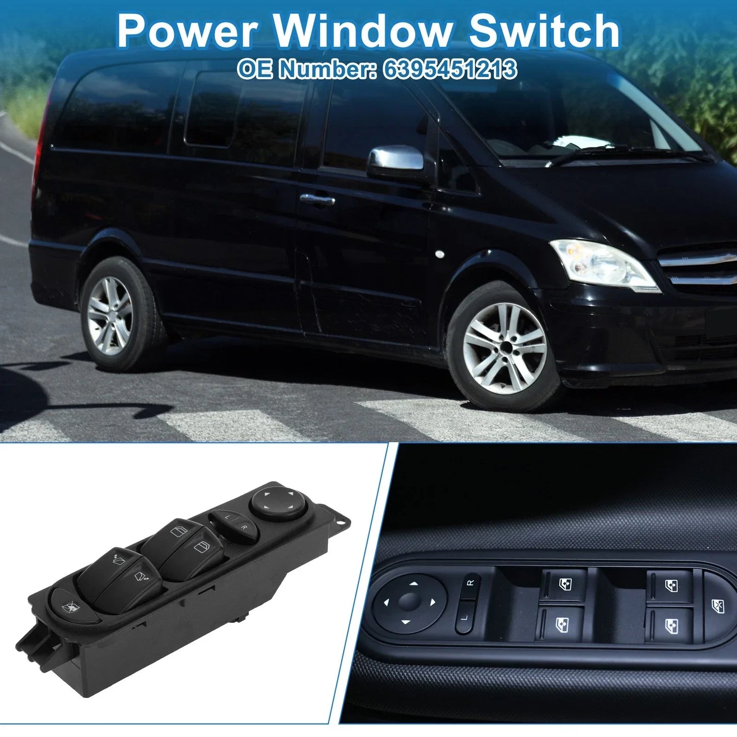 Power Window Switch for Mercedes-Benz W639 Vito (2003-2014)