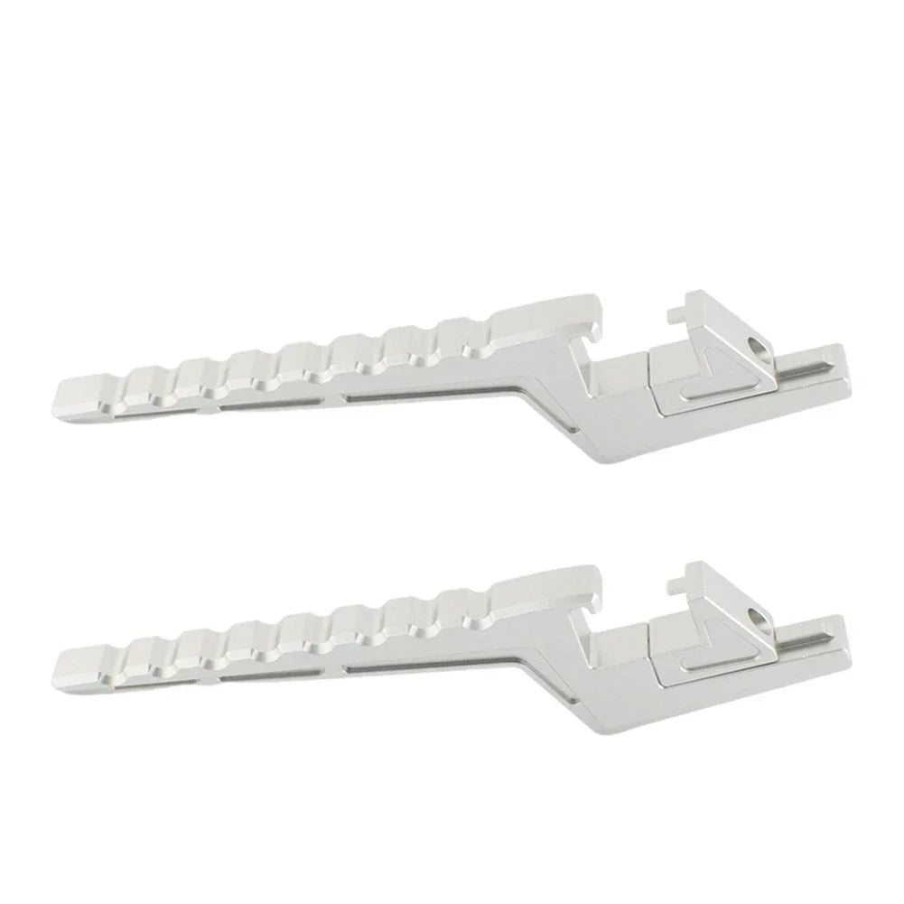 Silver Passenger Footpeg Extensions for Surron Light Bee X/S X/L1E (2020-2023)