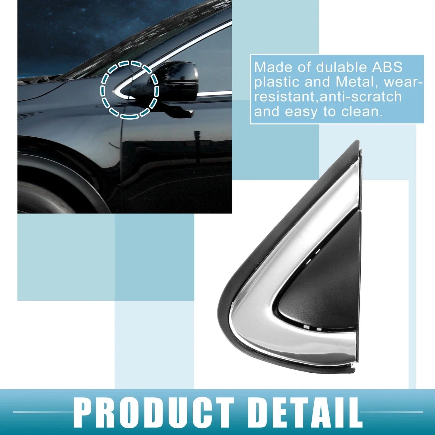 Front Left Right Door Mirror Corner Fender Covers for Honda CR-V (2017-2019)