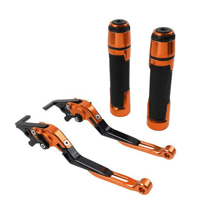 Orange Extendable Brake Clutch Lever Grip Set for Yamaha YZF R1 (2009-2014)