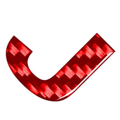 Carbon Red Letter Decals Stickers for Car Badge Emblem (Fits Various Models)