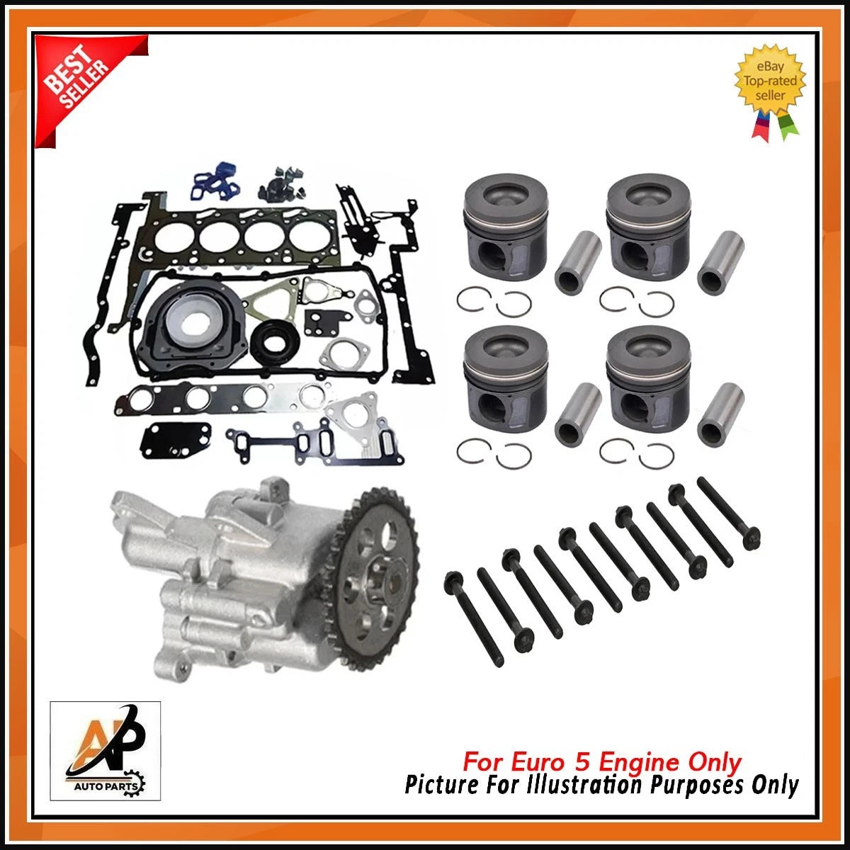 Engine Full Gasket Set Replacement for Ford Transit 2.2 TDCi (2014–2019)