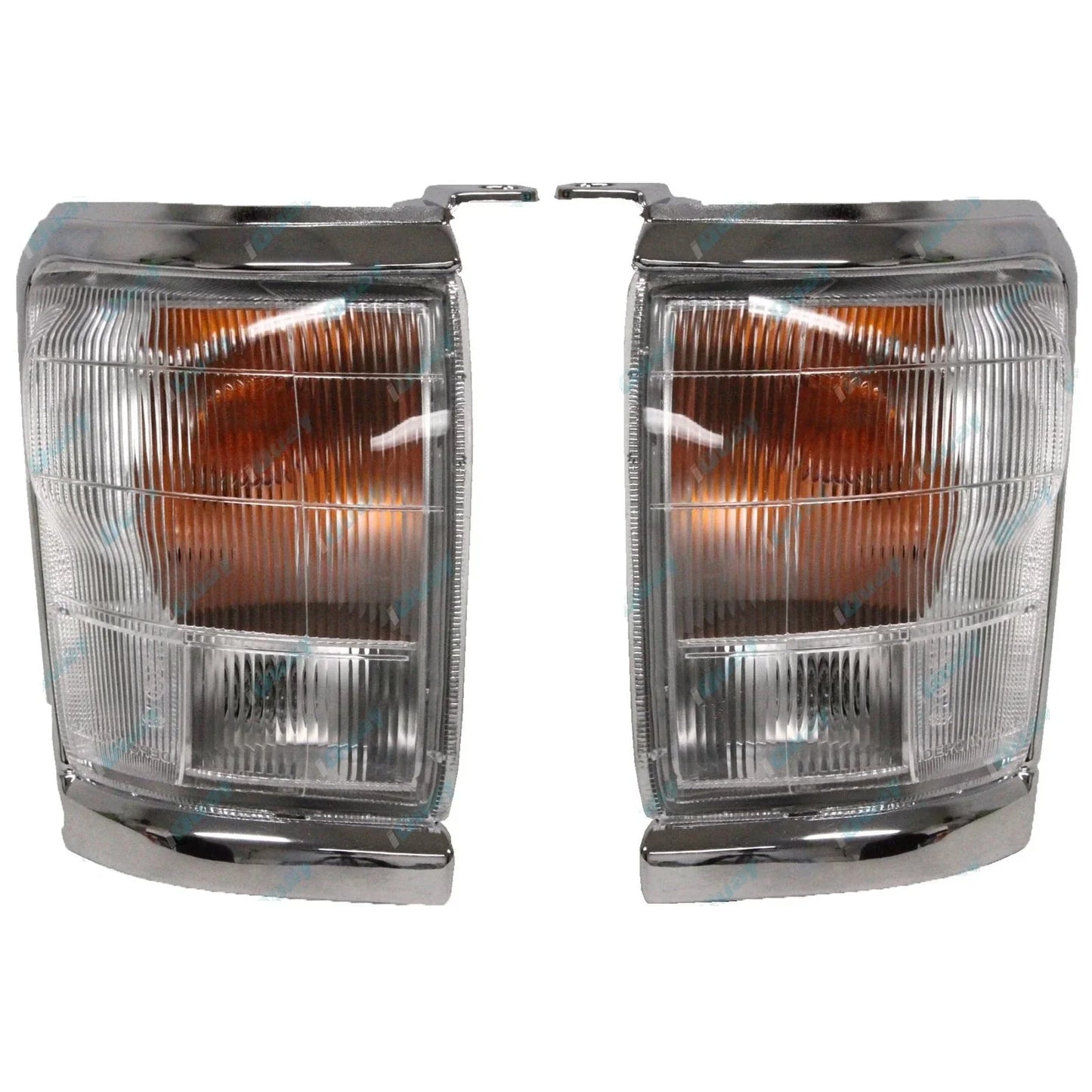 LH+RH Chrome Trim Corner Indicator Lights Pair for Toyota Hilux 2WD/4WD '97-'01