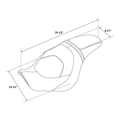 Driver Passenger Seat for Honda VT750C2B Phantom (2009-2023)