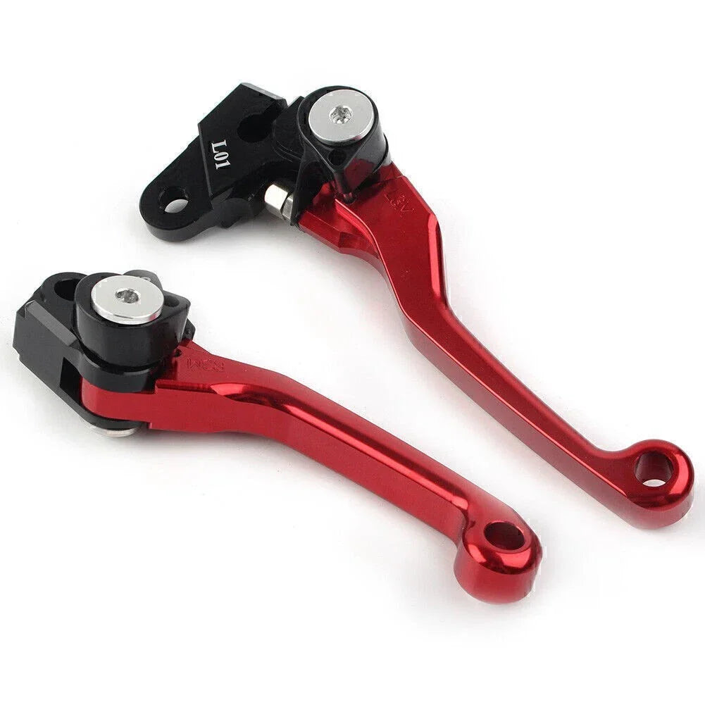 RED Pivot Brake Clutch Levers for HONDA CRF125R CRF150R CRF250R CRF450R (97-21)