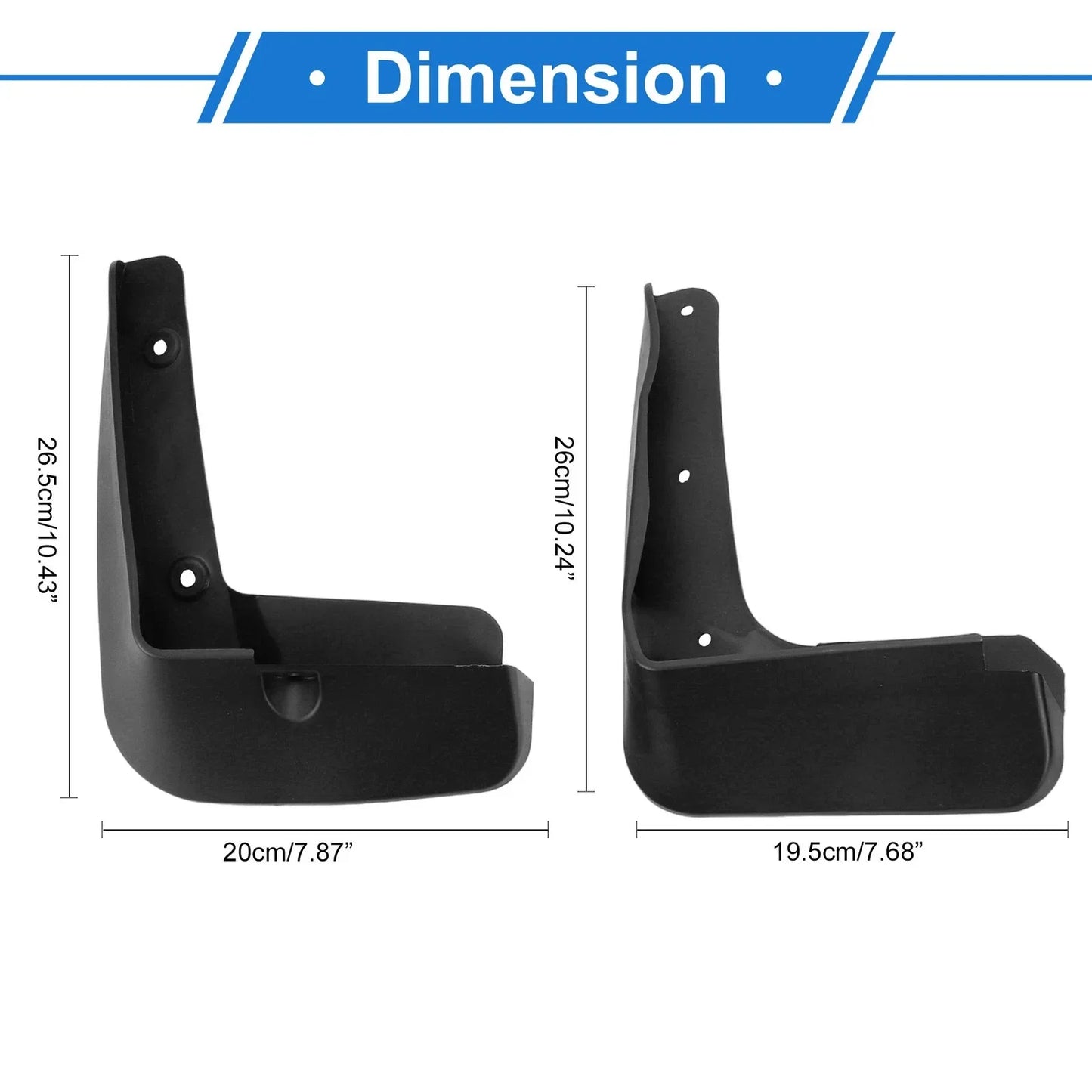 Front & Rear Mud Flap Splash Guards for Hyundai Sonata (2017)