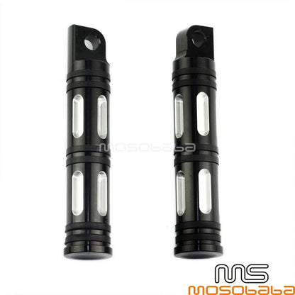 Black Aluminum Foot Pegs for Harley Sportster, Dyna, Electra Glide (2004-2023)