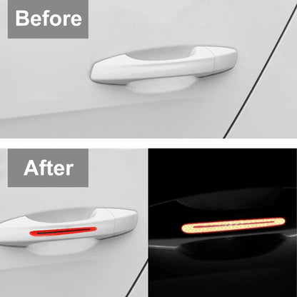 Universal Carbon Fiber Door Handle Reflective Sticker for Car Scratch Protection