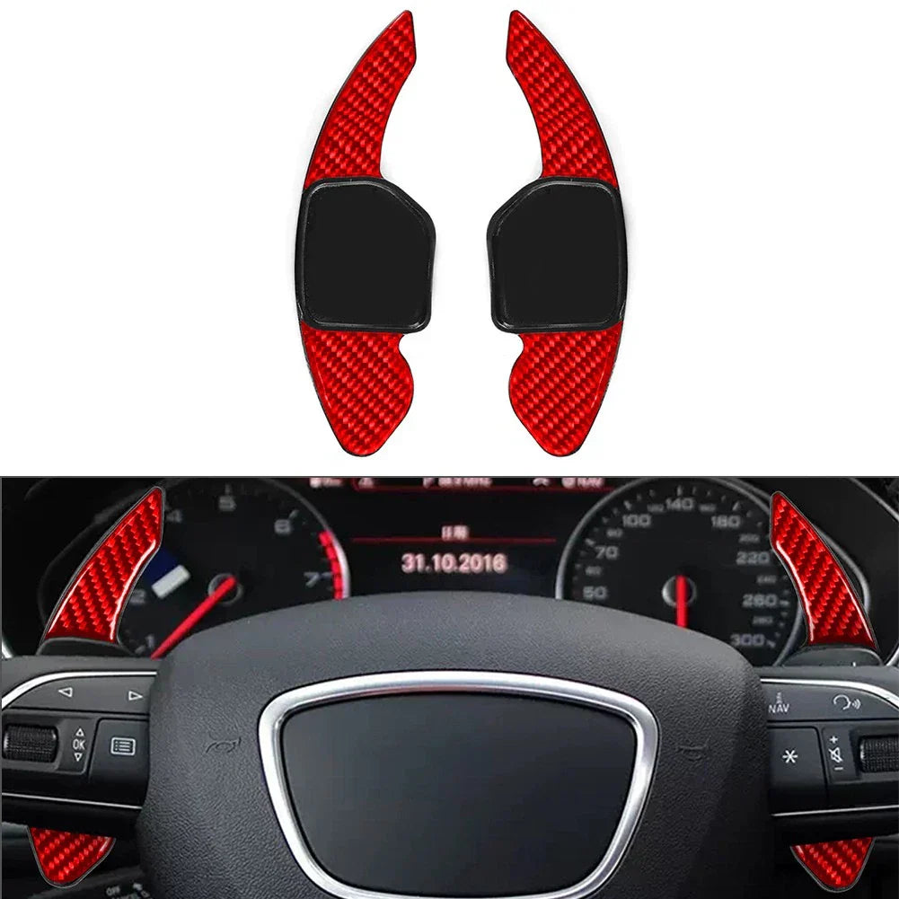Steering Wheel Shift Paddle Extensions  Red for Audi A3 A4 A5 A6 A7 A8 Q5 Q7 S3 S5