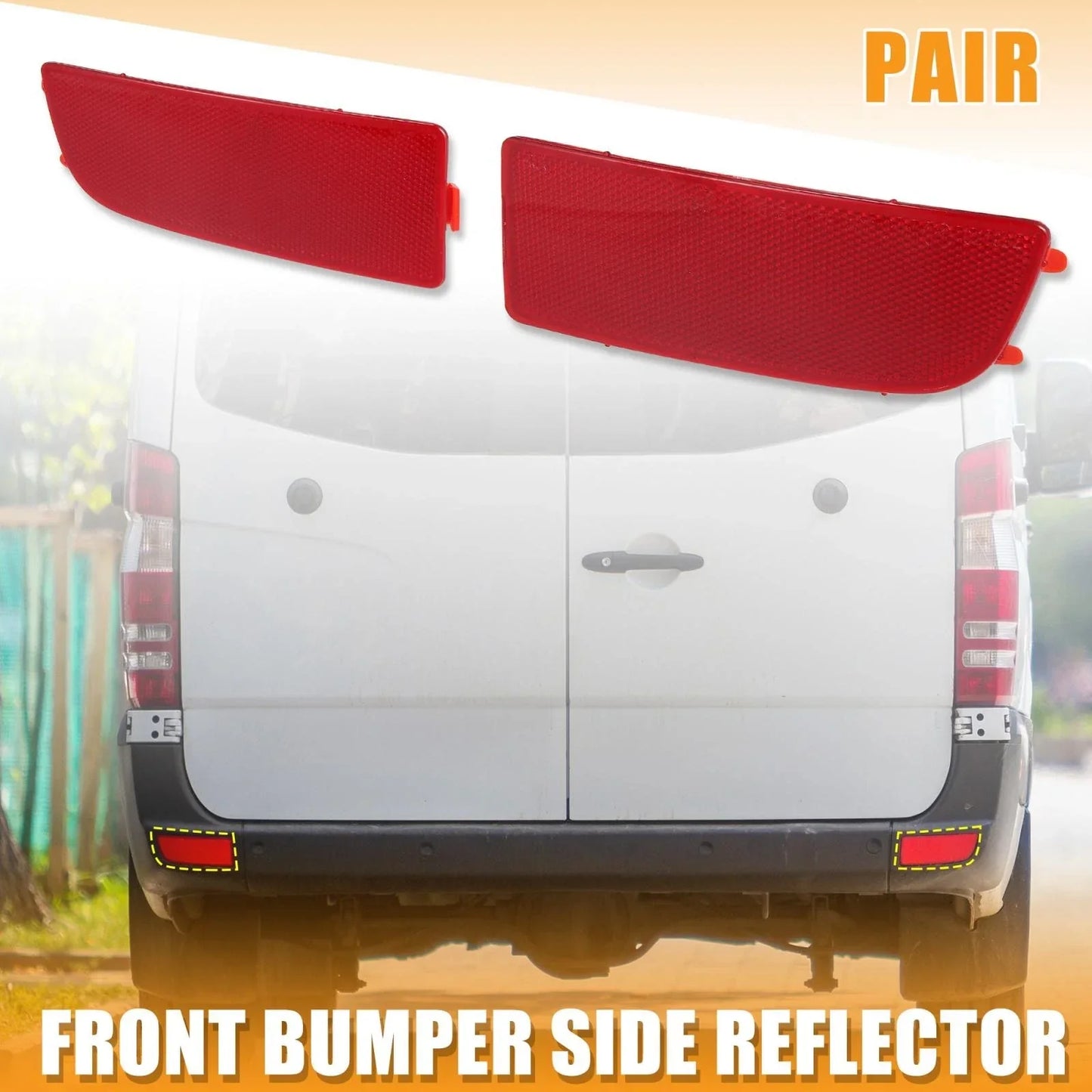 Front Bumper Reflector for Mercedes-Benz Sprinter 250 350 (2006-2016)