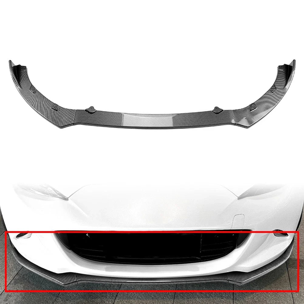 Carbon Fiber Front Bumper Lip Splitter for Mazda MX-5 Miata (16-25)