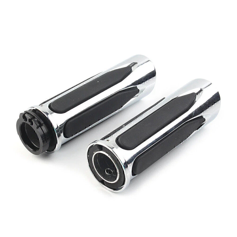 Chrome Soft Touch Hand Grips for Harley Touring Street Road Glide (2014-2023)