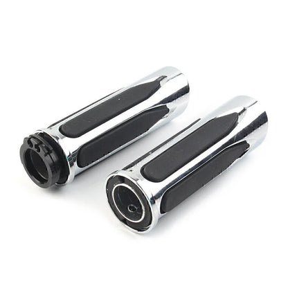 Chrome Soft Touch Hand Grips for Harley Touring Street Road Glide (2014-2023)