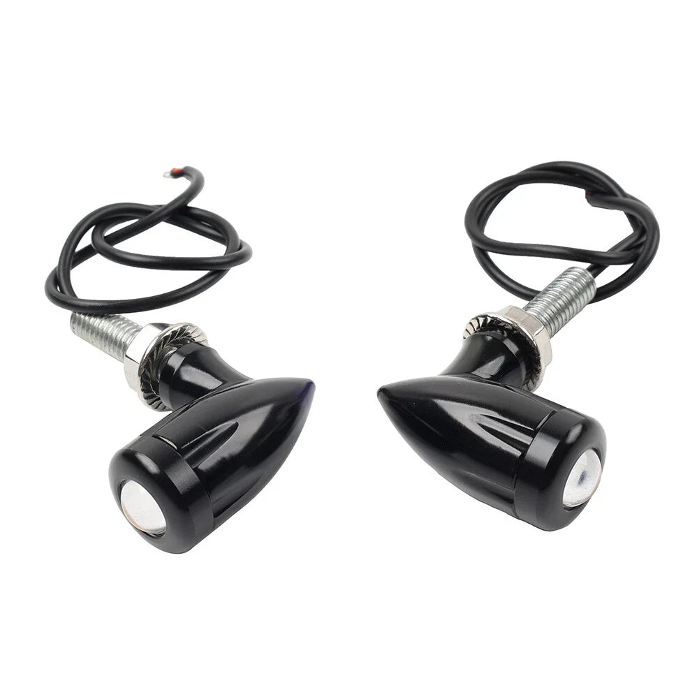 Mini Turn Signal Light Blinker Black for Harley Bobber Cafe Racer