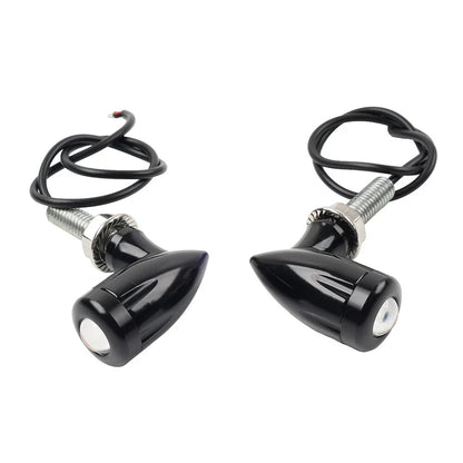 Mini Turn Signal Light Blinker Black for Harley Bobber Cafe Racer