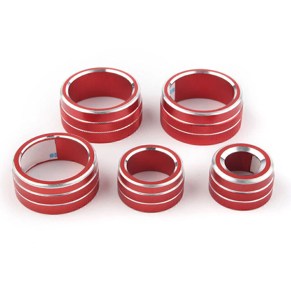 Aluminum A/C Audio Button Switch Knob Covers for Toyota Camry (2018)