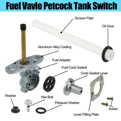 Fuel Valve Petcock Shut Off Tank Switch Kit for Honda Rancher 350 (2000-2006)